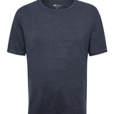 Polera Lino Orgánico Hombre Linen Azul Rockford