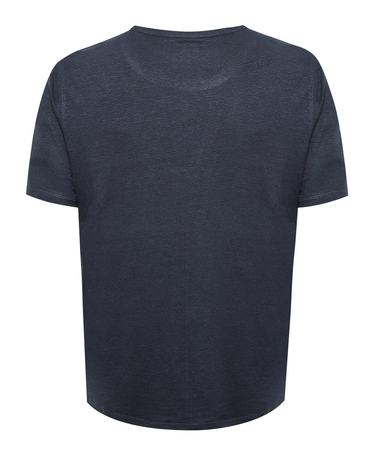 Polera Lino Orgánico Hombre Linen Azul Rockford