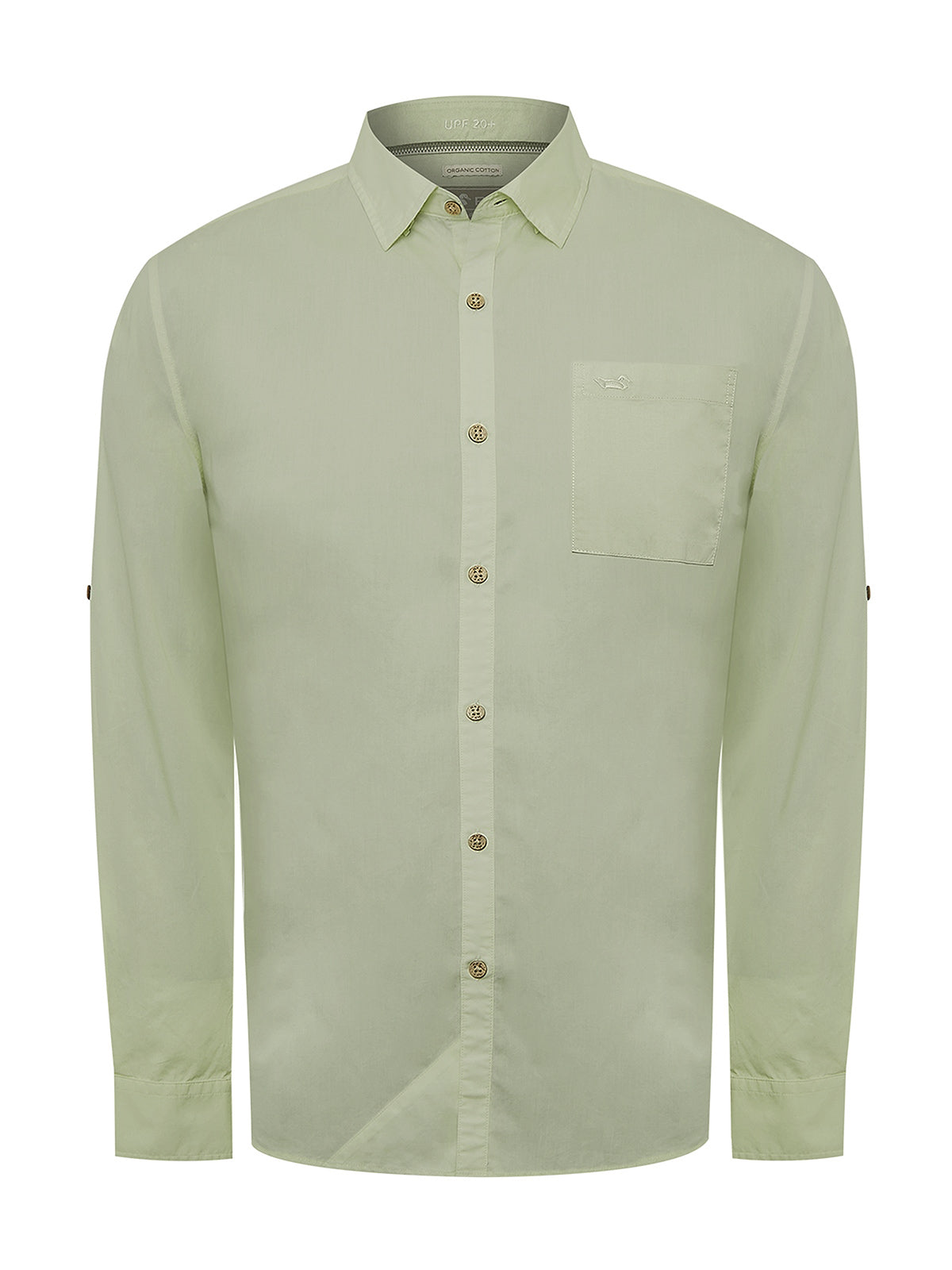 Camisa Algodón Orgánico Hombre Galiton Verde Rockford