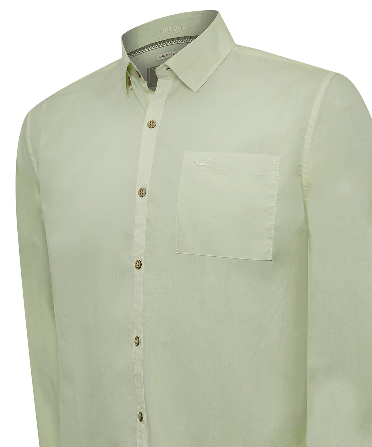 Camisa Algodón Orgánico Hombre Galiton Verde Rockford