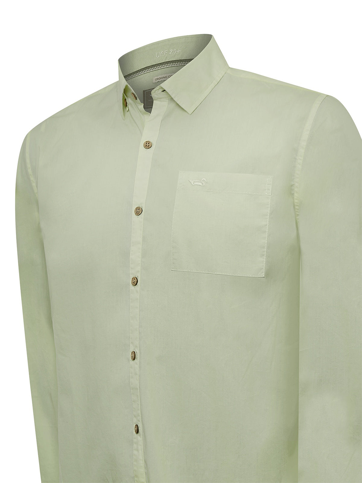 Camisa Algodón Orgánico Hombre Galiton Verde Rockford