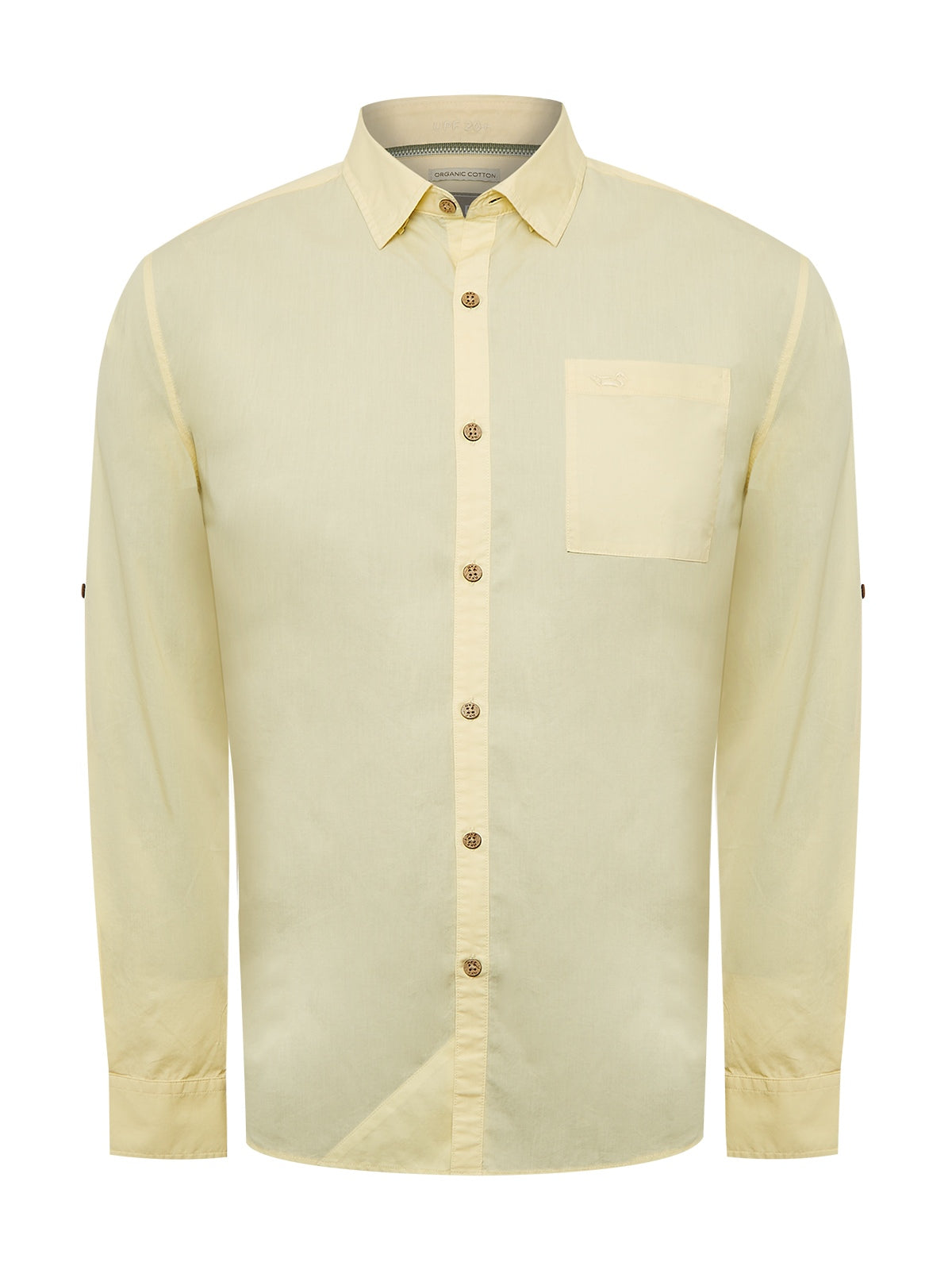 Camisa Algodón Orgánico Hombre Galiton Amarillo Rockford