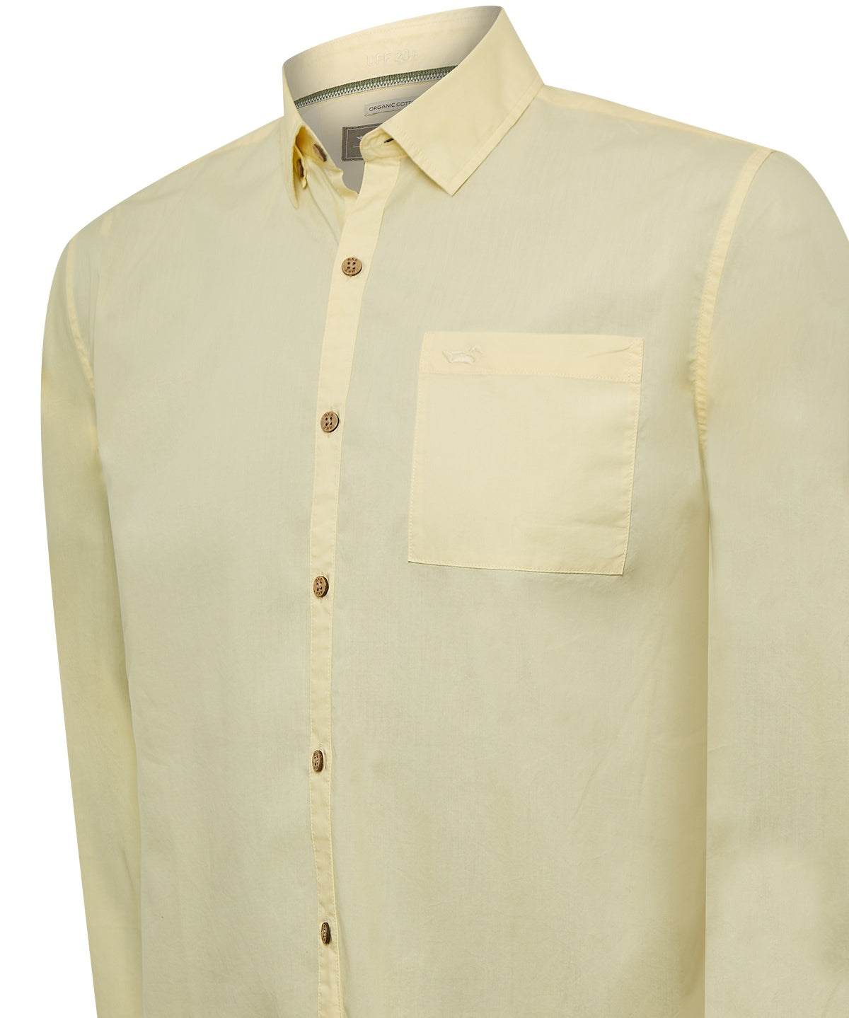 Camisa Algodón Orgánico Hombre Galiton Amarillo Rockford