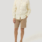 Camisa Algodón Orgánico Hombre Galiton Amarillo Rockford