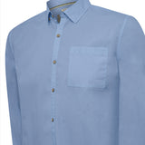 Camisa Algodón Orgánico Hombre Galiton Azul Claro Rockford