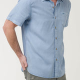 Camisa Algodón Orgánico Hombre Galiton Azul Claro Rockford
