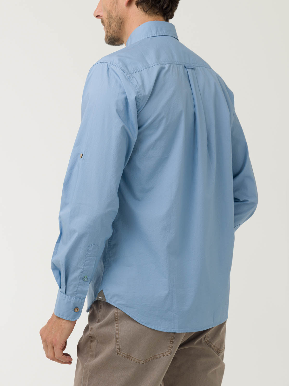 Camisa Algodón Orgánico Hombre Galiton Azul Claro Rockford