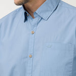 Camisa Algodón Orgánico Hombre Galiton Azul Claro Rockford