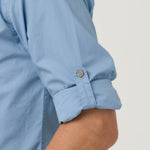Camisa Algodón Orgánico Hombre Galiton Azul Claro Rockford