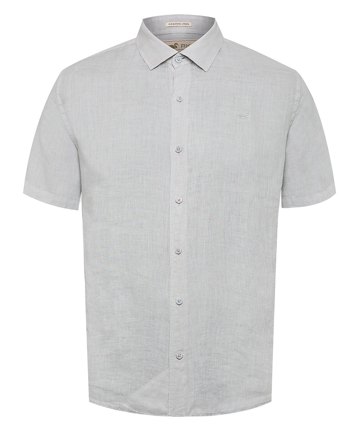 Camisa Lino Orgánico Hombre Linjerpro Gris Rockford