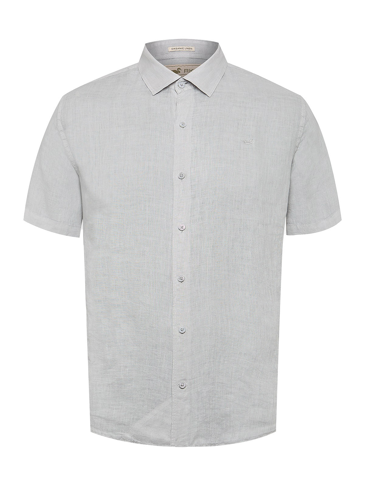 Camisa Lino Orgánico Hombre Linjerpro Gris Rockford