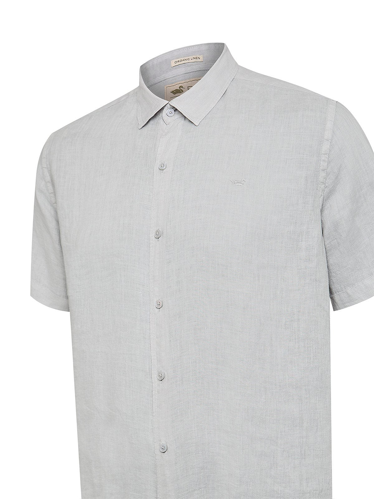Camisa Lino Orgánico Hombre Linjerpro Gris Rockford