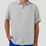 Camisa Lino Orgánico Hombre Linjerpro Gris Rockford