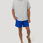 Camisa Lino Orgánico Hombre Linjerpro Gris Rockford