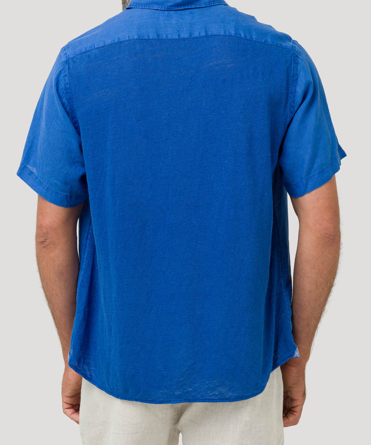 Camisa Lino Orgánico Hombre Linjerpro Azul Rockford