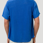 Camisa Lino Orgánico Hombre Linjerpro Azul Rockford