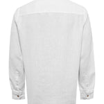Camisa Lino Orgánico Hombre Linenmao Blanco Rockford