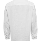 Camisa Lino Orgánico Hombre Linenmao Blanco Rockford