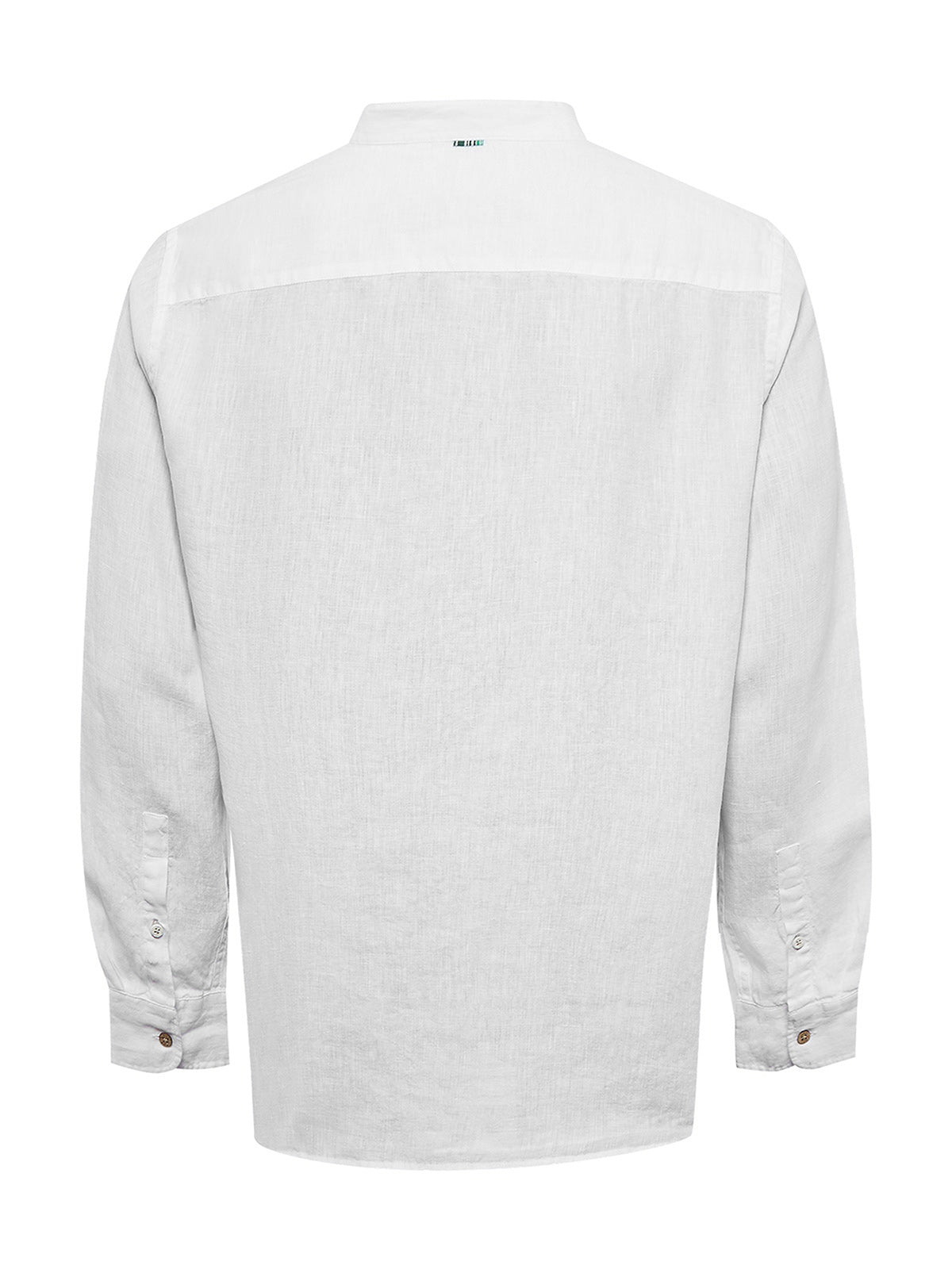 Camisa Lino Orgánico Hombre Linenmao Blanco Rockford