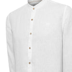 Camisa Lino Orgánico Hombre Linenmao Blanco Rockford