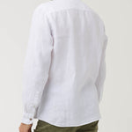 Camisa Lino Orgánico Hombre Linenmao Blanco Rockford