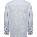 Camisa Lino Orgánico Hombre Linenmao Celeste Rockford