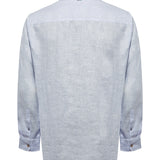 Camisa Lino Orgánico Hombre Linenmao Celeste Rockford