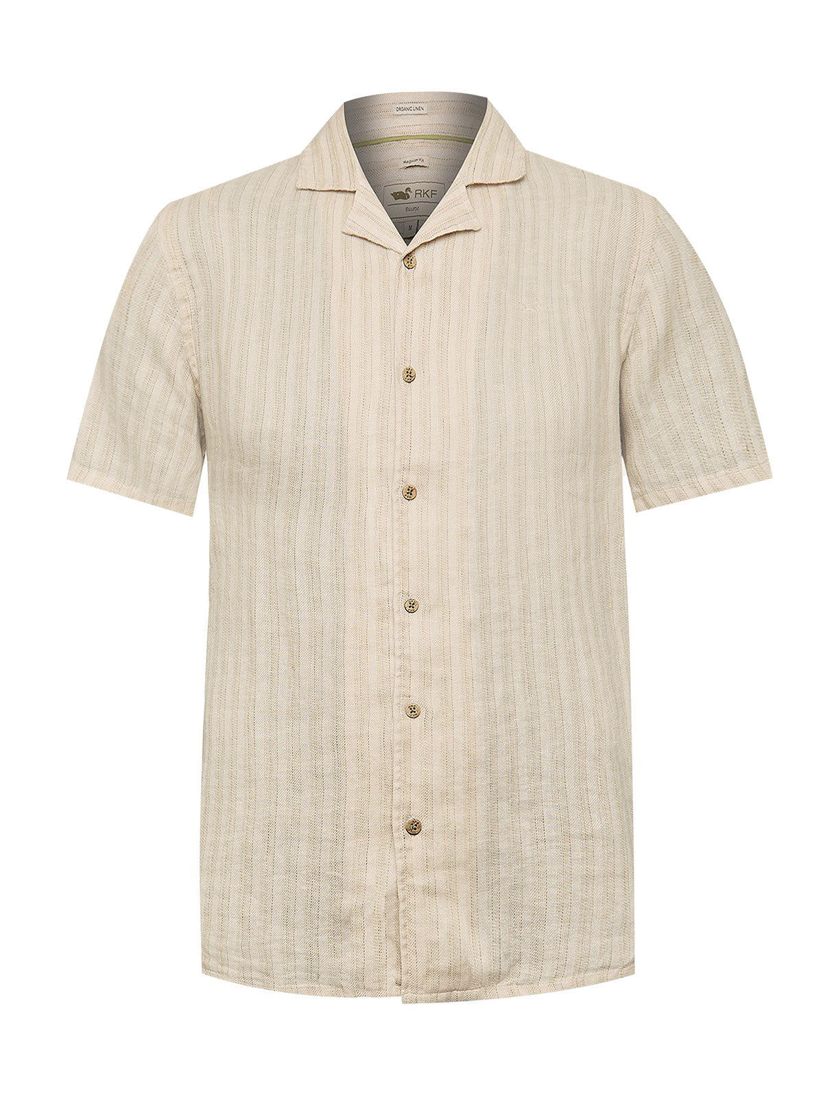 Camisa Lino Orgánico Hombre Duna Beige Rockford