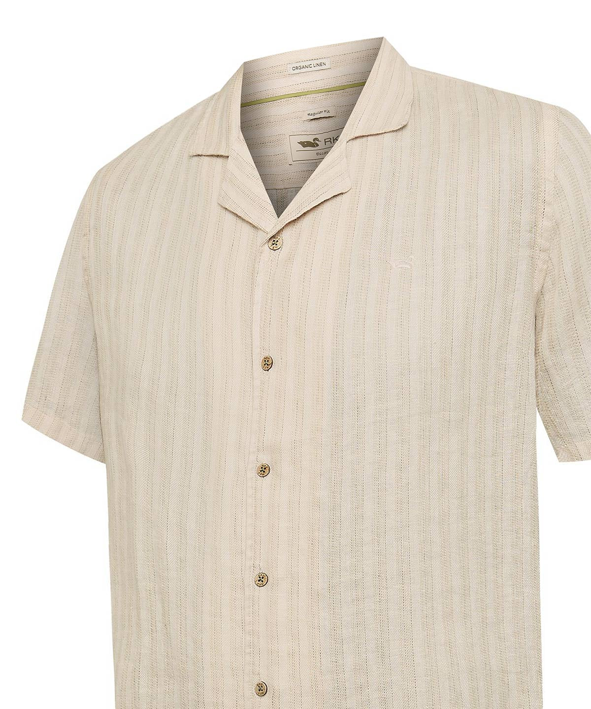 Camisa Lino Orgánico Hombre Duna Beige Rockford