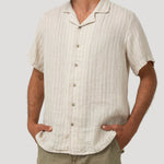 Camisa Lino Orgánico Hombre Duna Beige Rockford