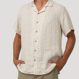 Camisa Lino Orgánico Hombre Duna Beige Rockford