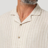 Camisa Lino Orgánico Hombre Duna Beige Rockford