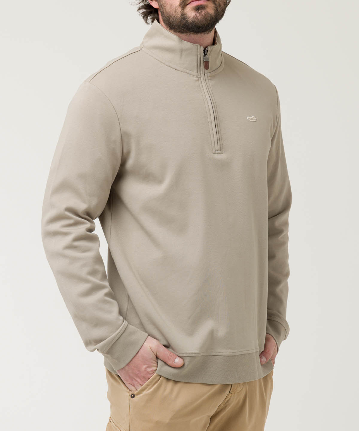 Polerón Algodón Pima Hombre Riminihalf Beige Rockford