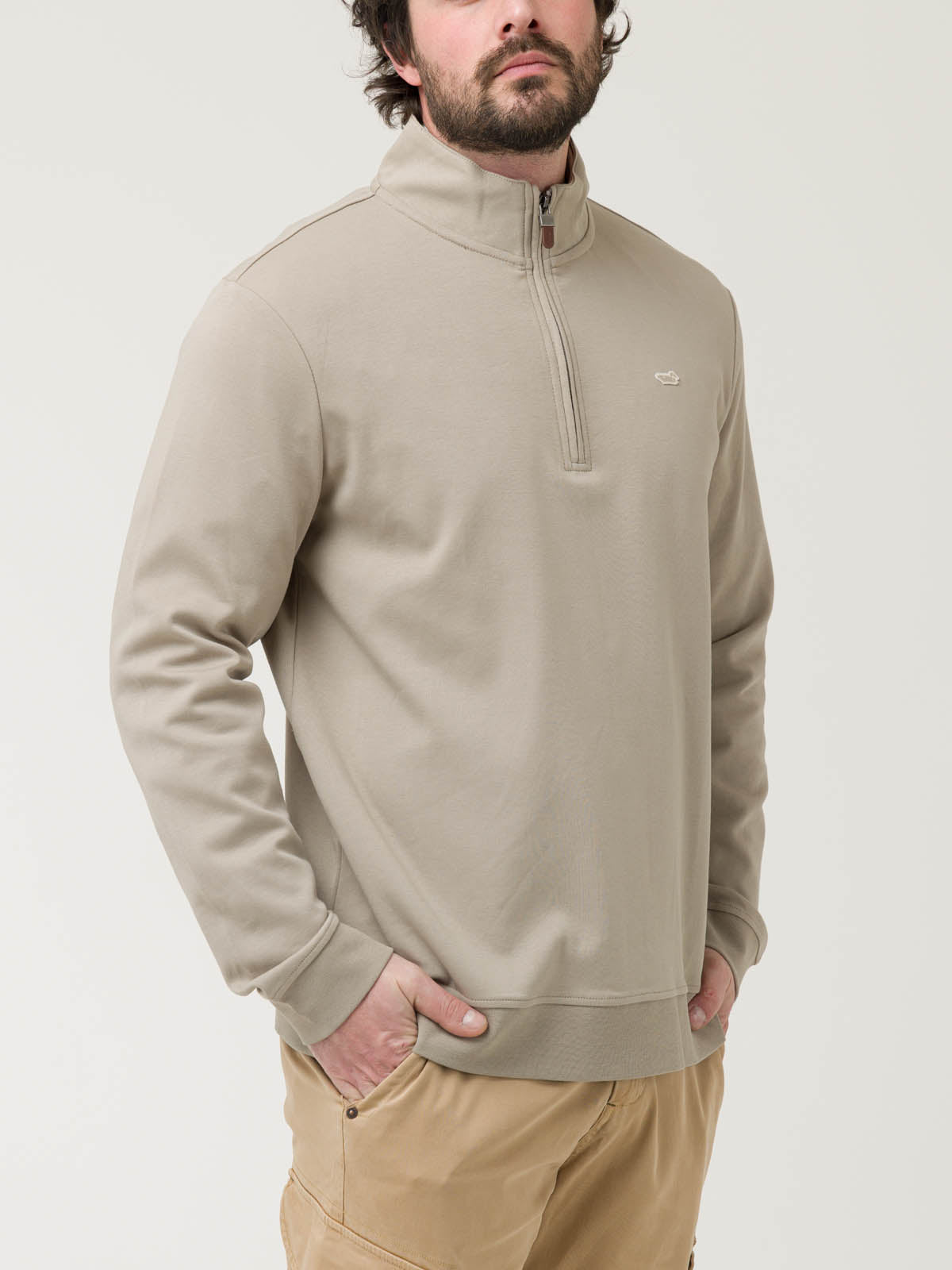 Polerón Algodón Pima Hombre Riminihalf Beige Rockford
