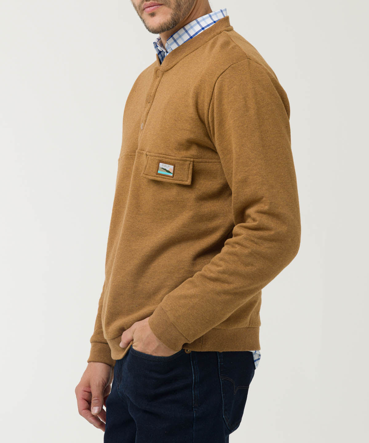 Polerón Algodón Orgánico Hombre Nomad Café Rockford