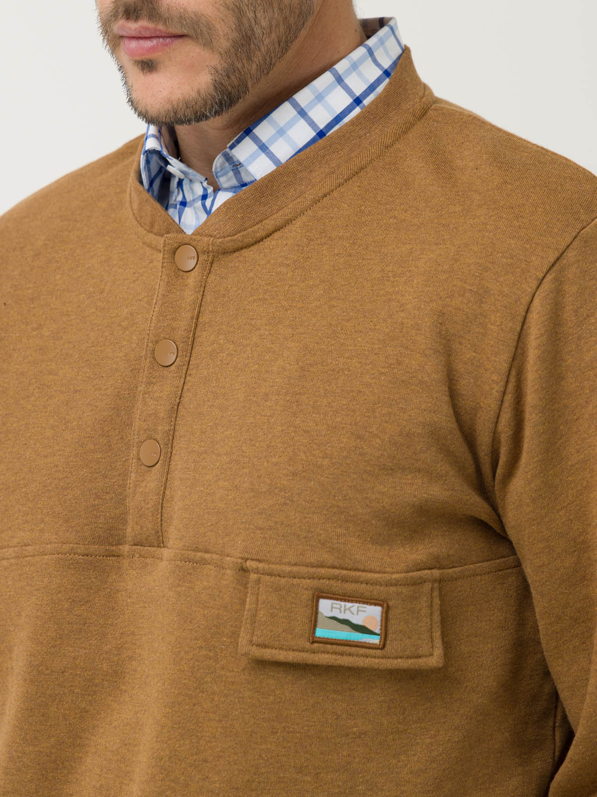 Polerón Algodón Orgánico Hombre Nomad Café Rockford
