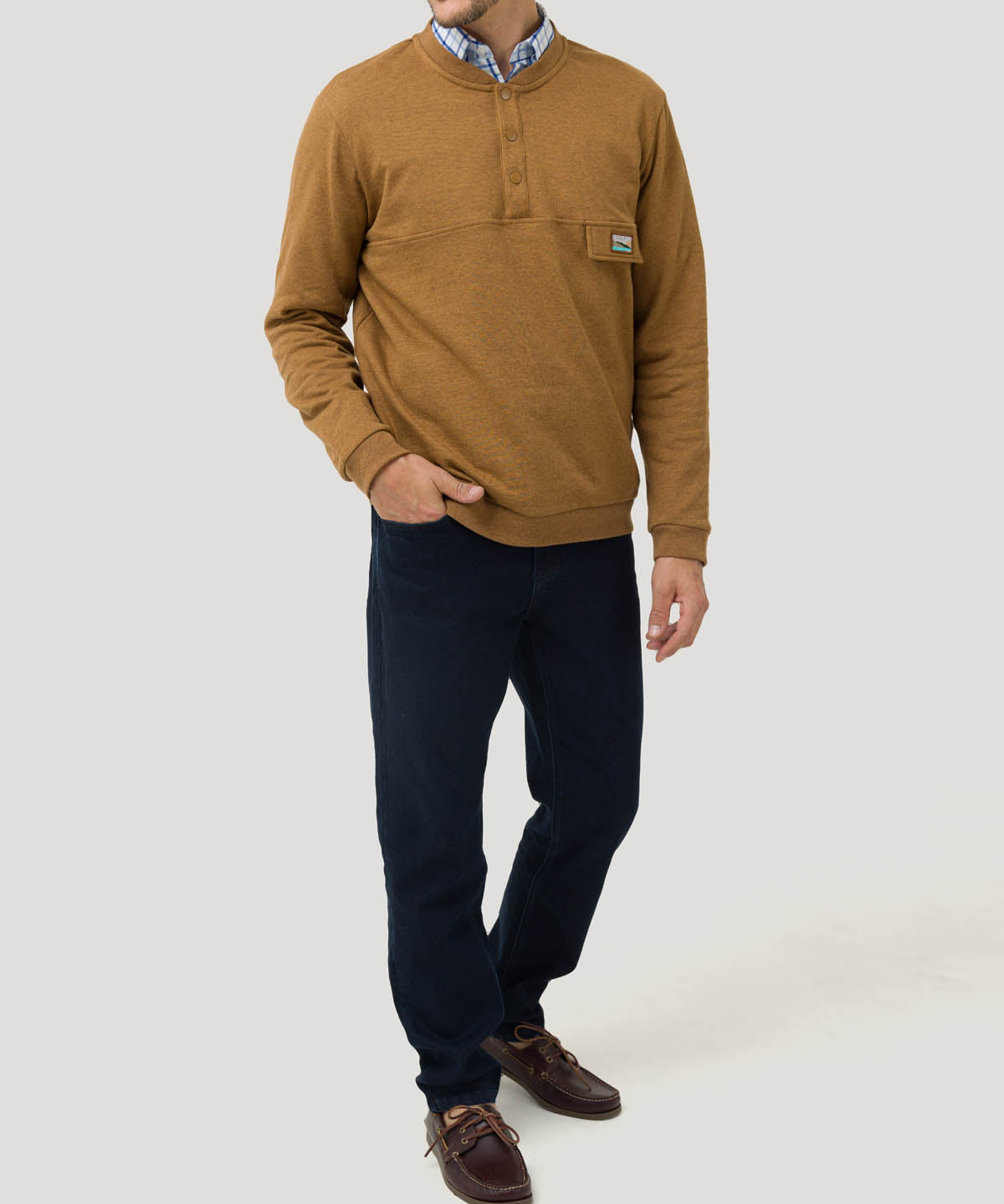 Polerón Algodón Orgánico Hombre Nomad Café Rockford