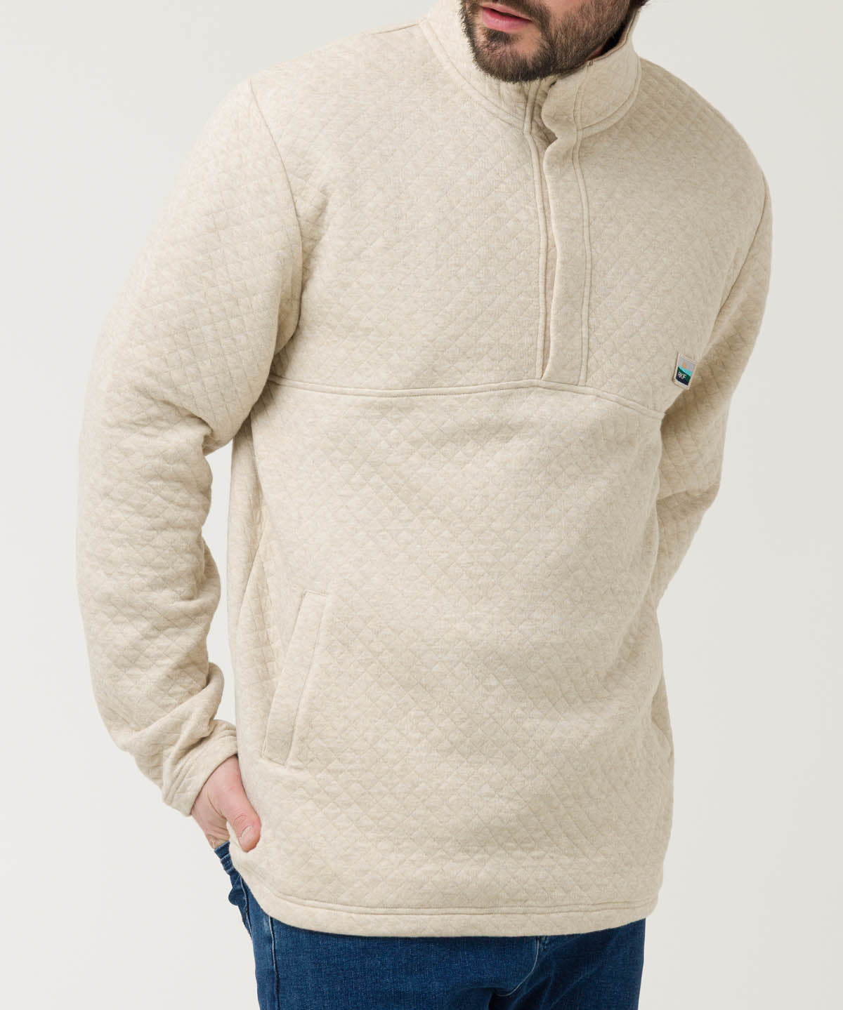 Polerón Algodón Orgánico Hombre Haze Beige Rockford