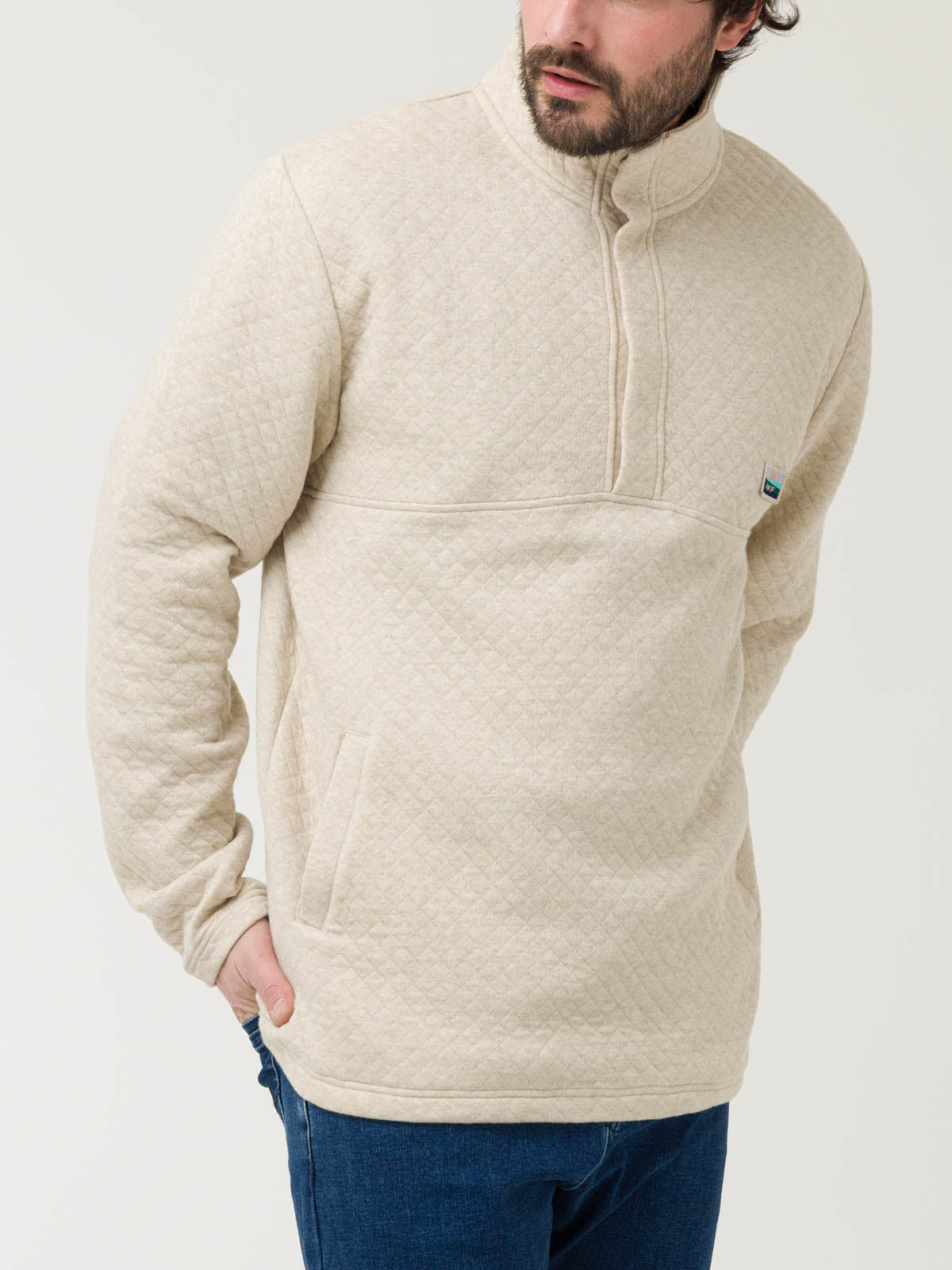 Polerón Algodón Orgánico Hombre Haze Beige Rockford