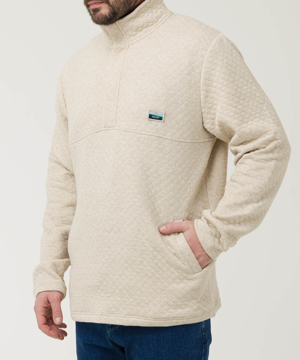Polerón Algodón Orgánico Hombre Haze Beige Rockford