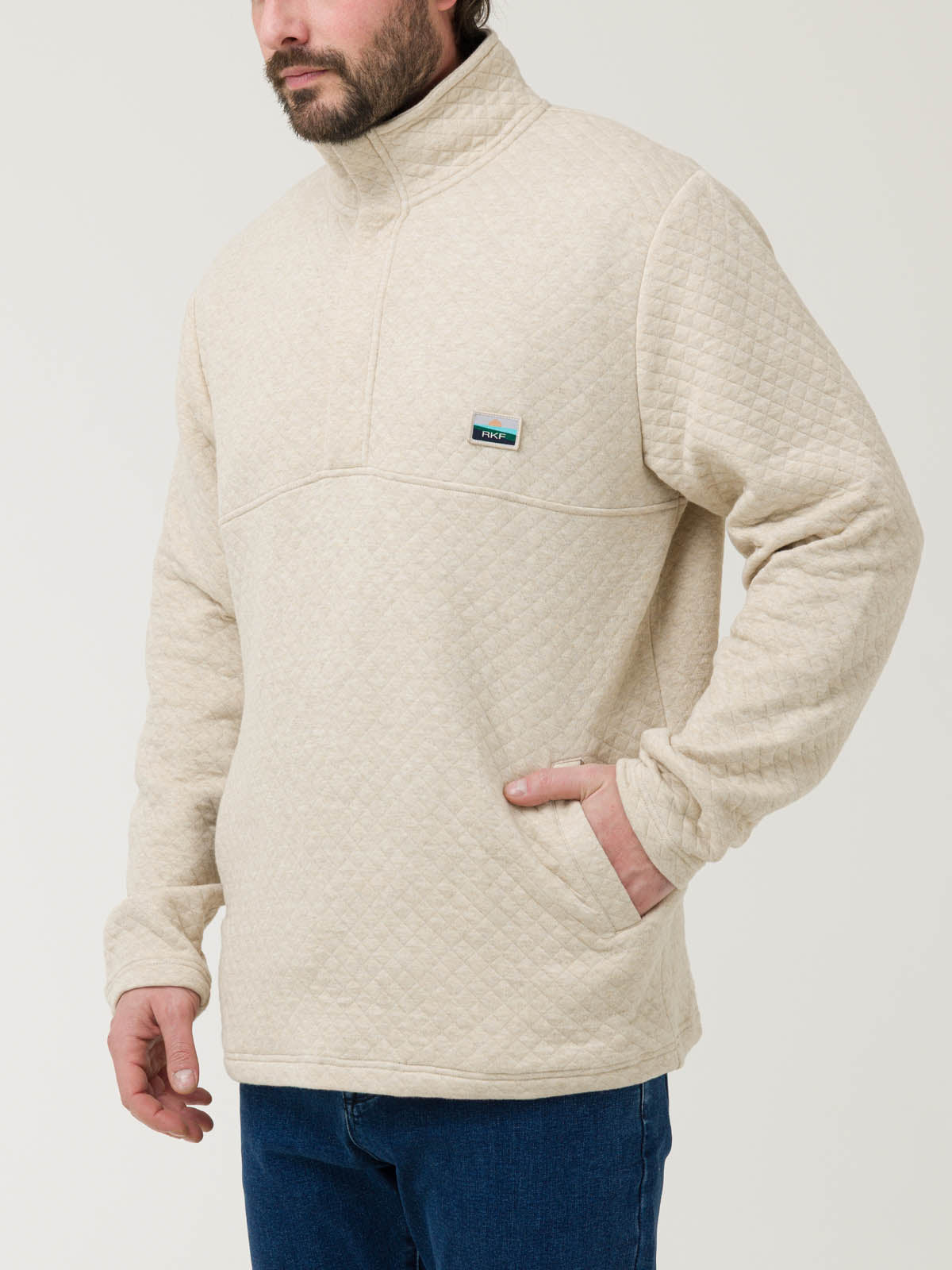 Polerón Algodón Orgánico Hombre Haze Beige Rockford