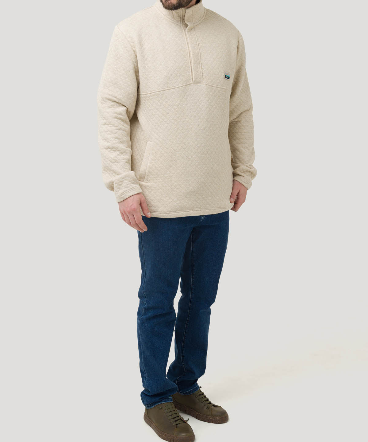 Polerón Algodón Orgánico Hombre Haze Beige Rockford