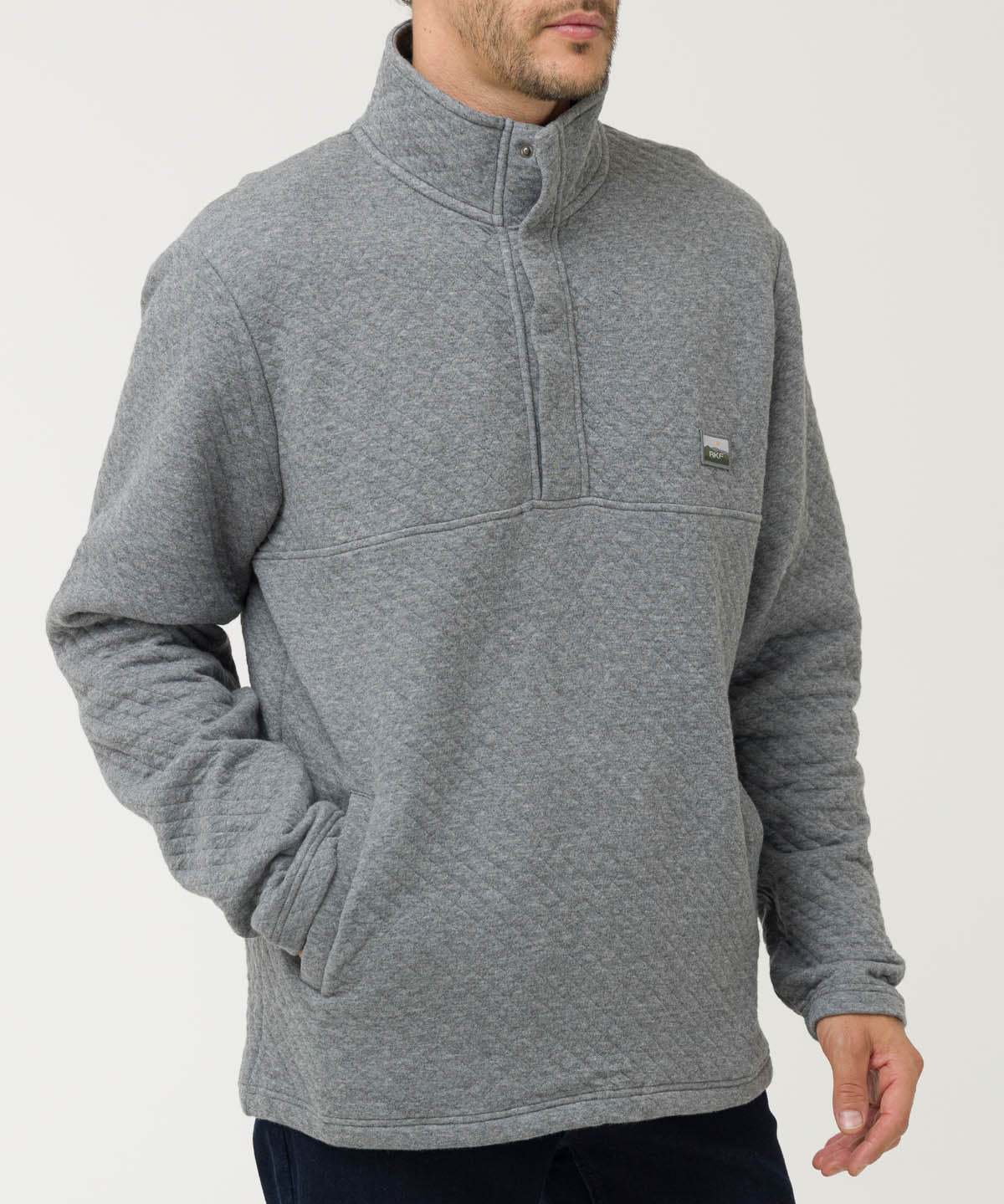 Polerón Algodón Orgánico Hombre Haze Gris Rockford