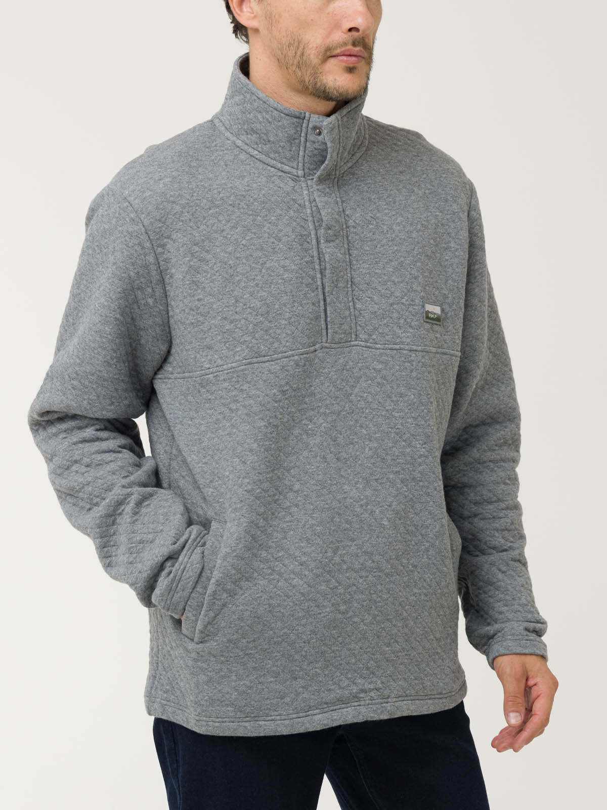 Polerón Algodón Orgánico Hombre Haze Gris Rockford