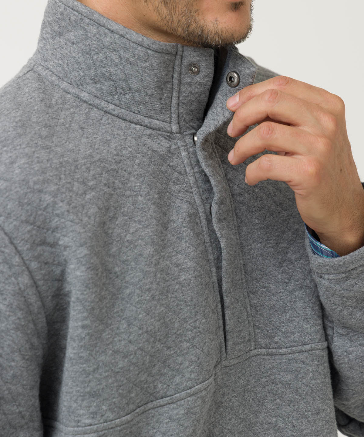 Polerón Algodón Orgánico Hombre Haze Gris Rockford