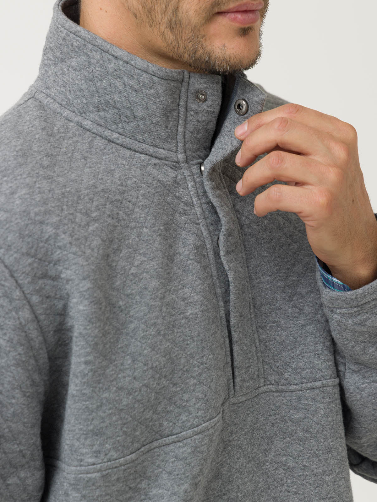 Polerón Algodón Orgánico Hombre Haze Gris Rockford