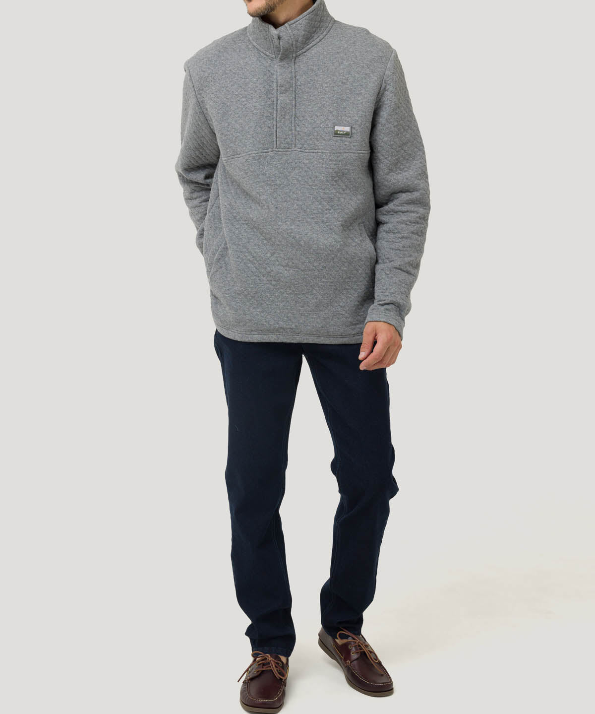 Polerón Algodón Orgánico Hombre Haze Gris Rockford