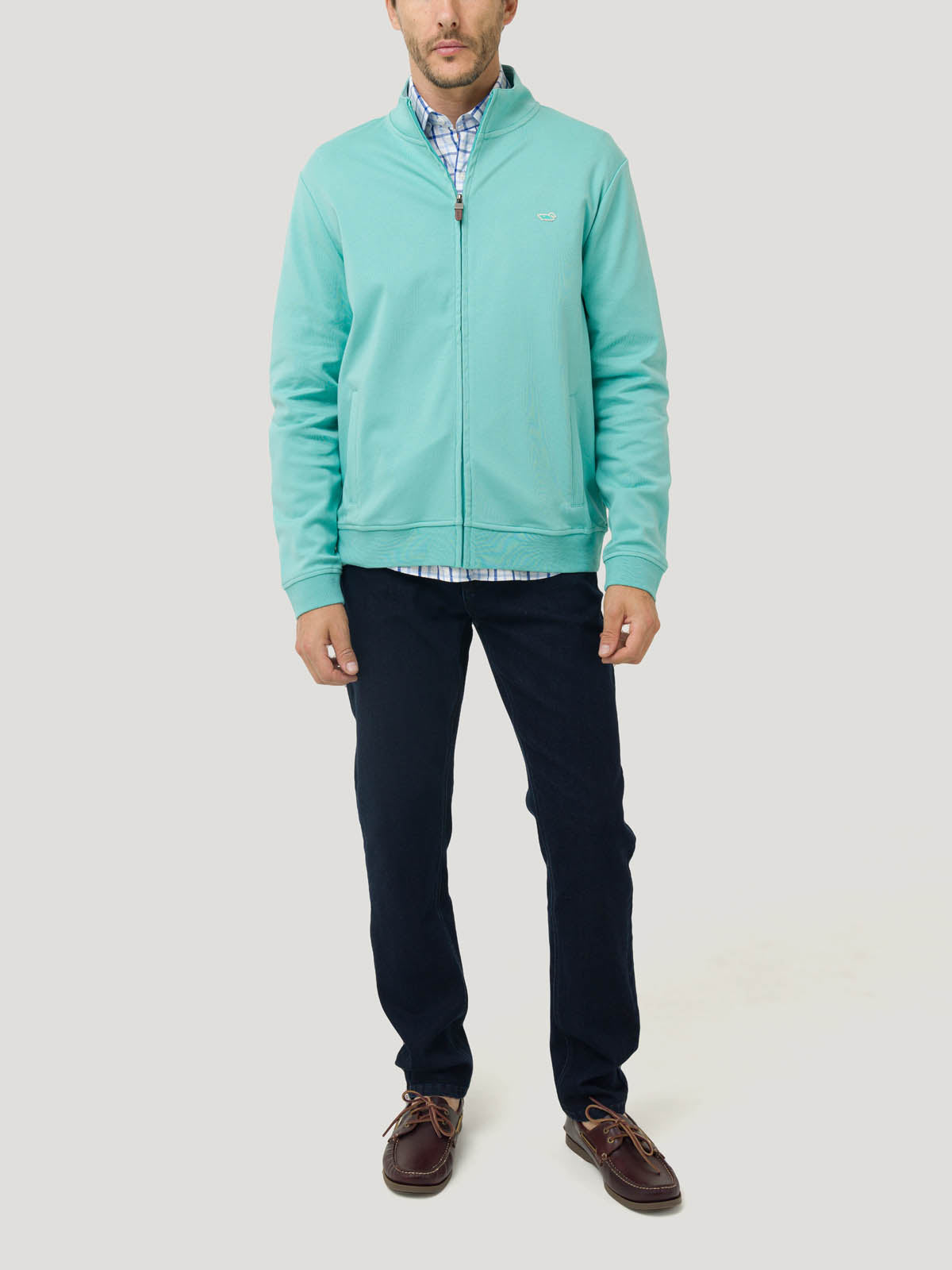 Polerón Algodón Pima Hombre Rimini Verde Rockford