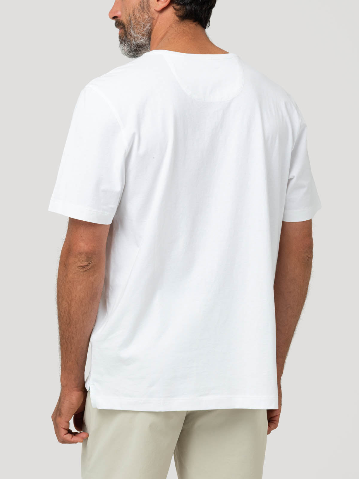 Polera Algodón Orgánico Hombre Basicpoc Blanco Rockford