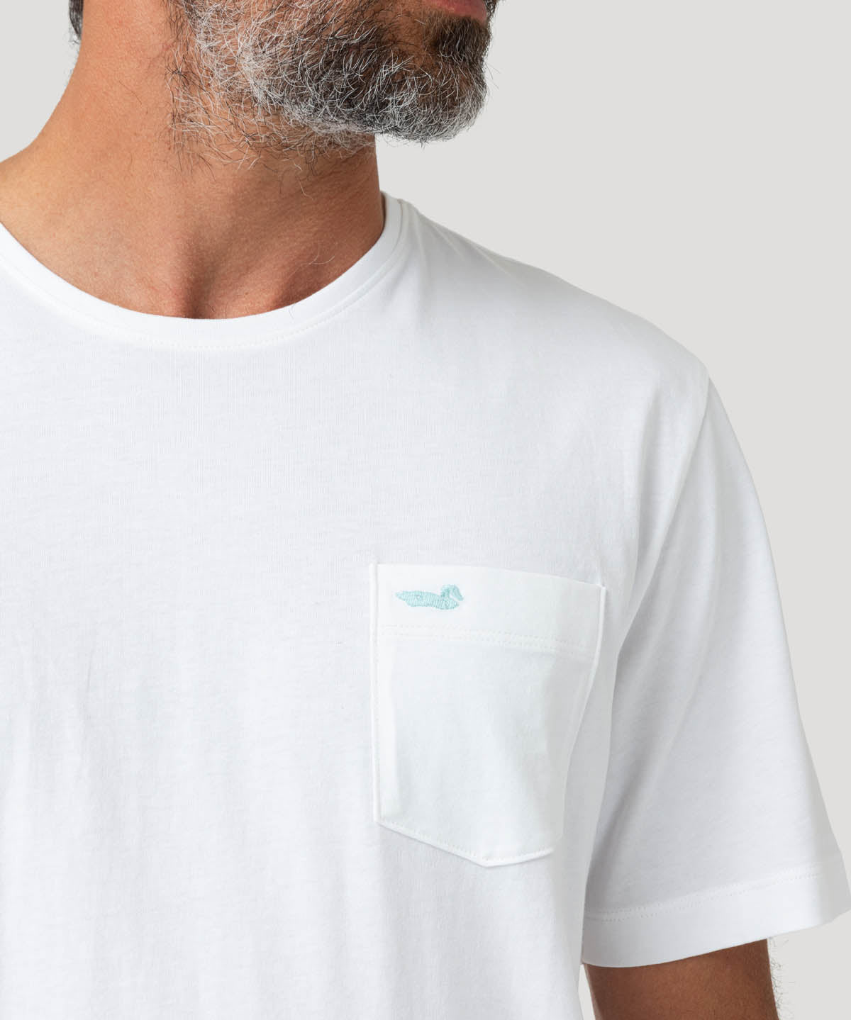 Polera Algodón Orgánico Hombre Basicpoc Blanco Rockford
